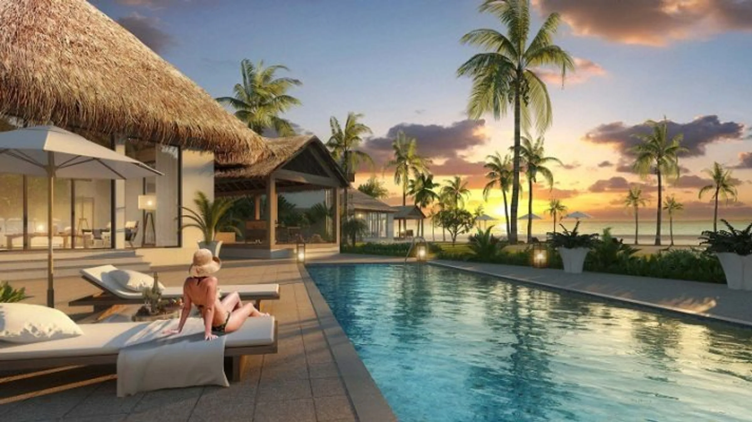Bể bơi phong cách resort Khu Royal Riverside, Vinhomes Vũ Yên, Hải Phòng