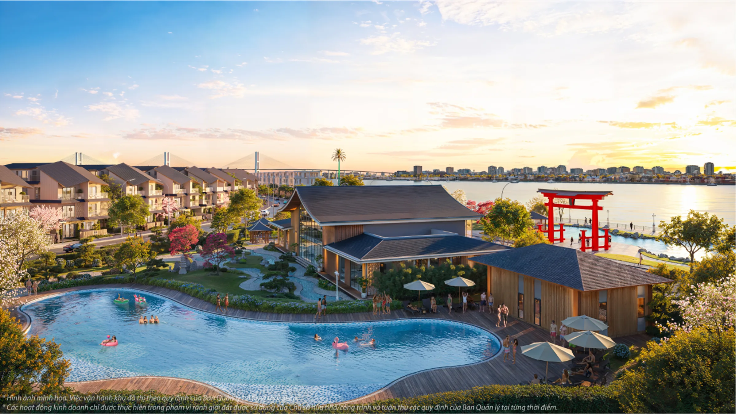 Clubhouse và hồ bơi khu The Komorebi, Vinhomes Vũ Yên