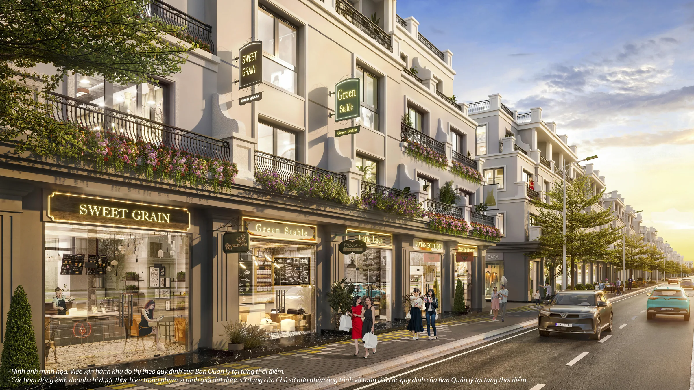 Phố shophouse khu Tài Lộc, Vinhomes Vũ Yên