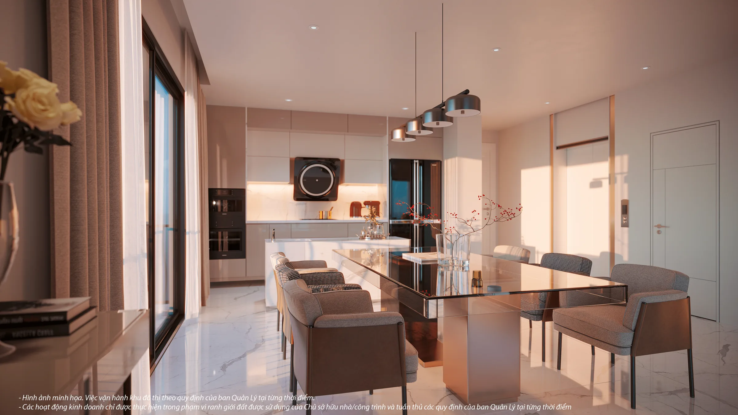 Phòng bếp mẫu Khu Tài Lộc, Vinhomes Vũ Yên, Hải Phòng