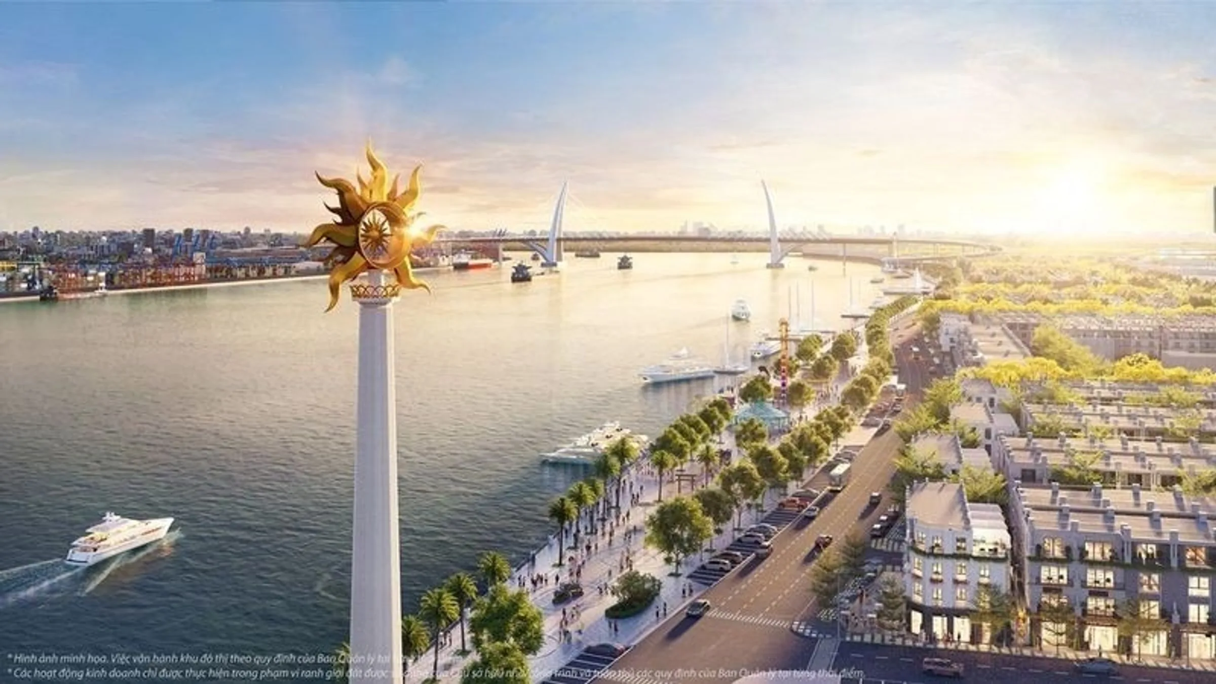 Royal Square Vinhomes Vũ Yên với cột Mặt Trời gần khu Royal Riverside